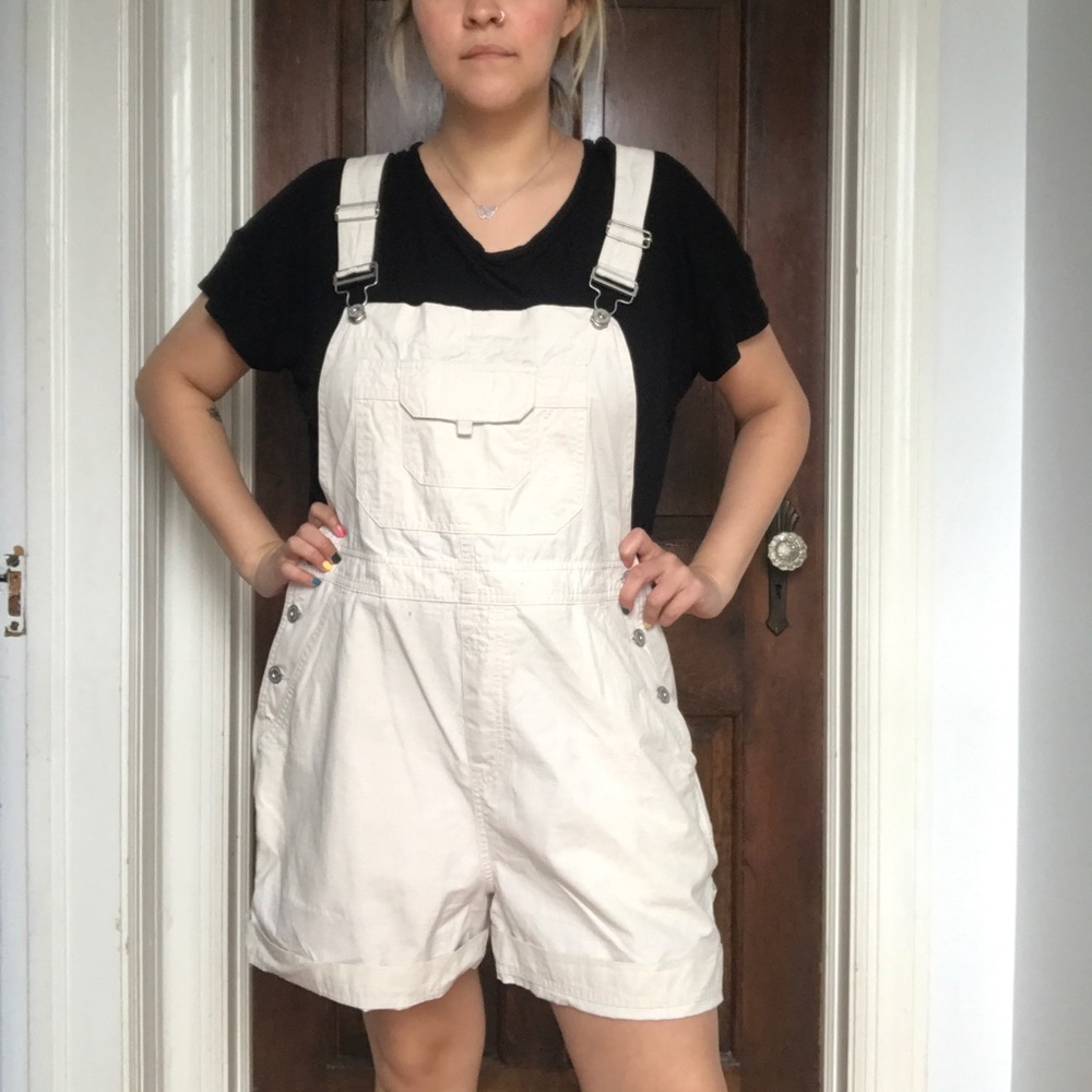 khaki overalls